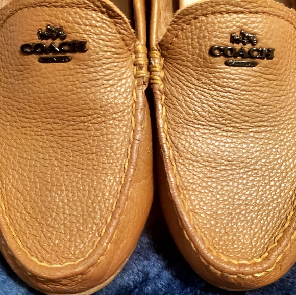 💖EUC💖 Coach Mary Lock Up Leather Loafers, Caramel Brown Women’s Size 9.5 - Picture 3 of 14